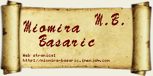 Miomira Basarić vizit kartica